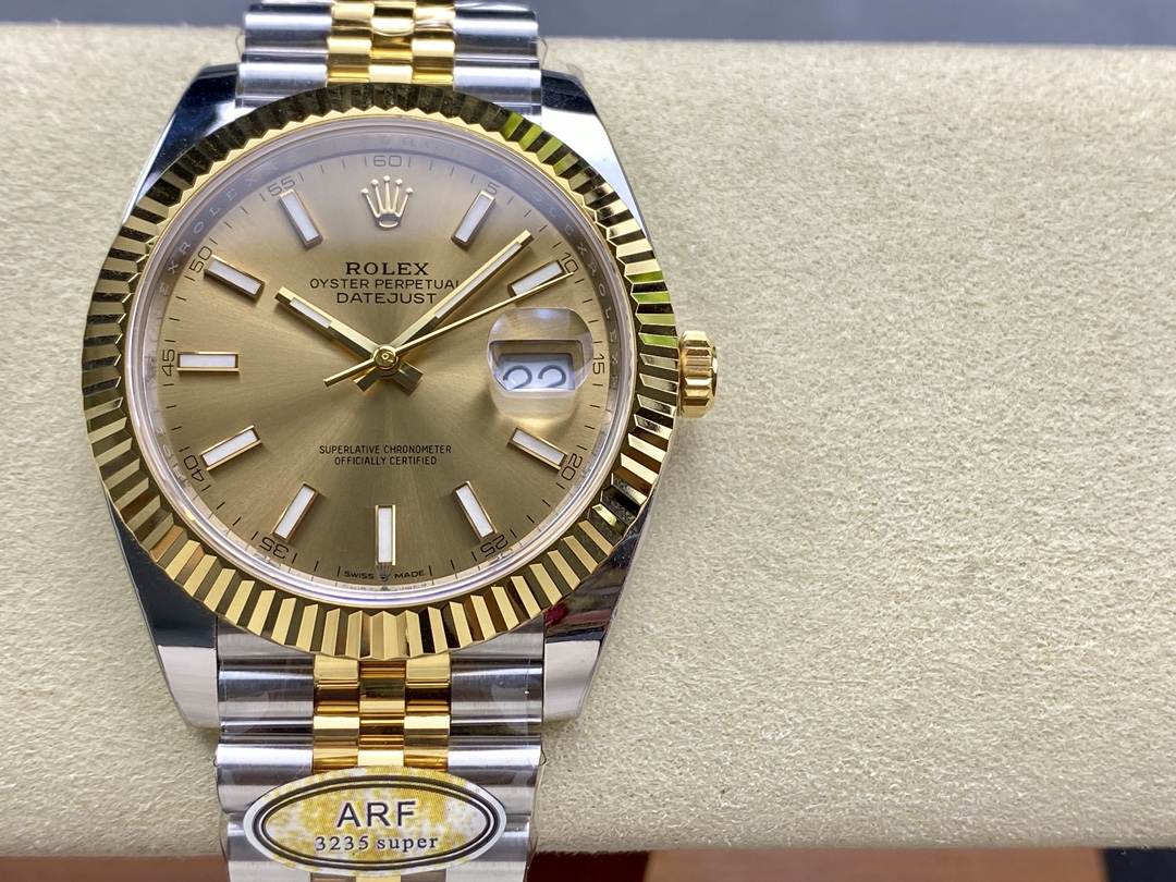 Rolex Datejust 126333 0010 Champagne Index Jubilee 41mm Two Tone Steel